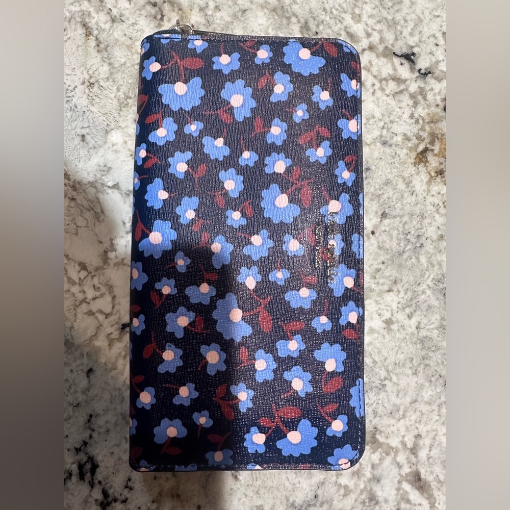Kate Spade Blue and Red Floral Wallet - Picture 5 of 5